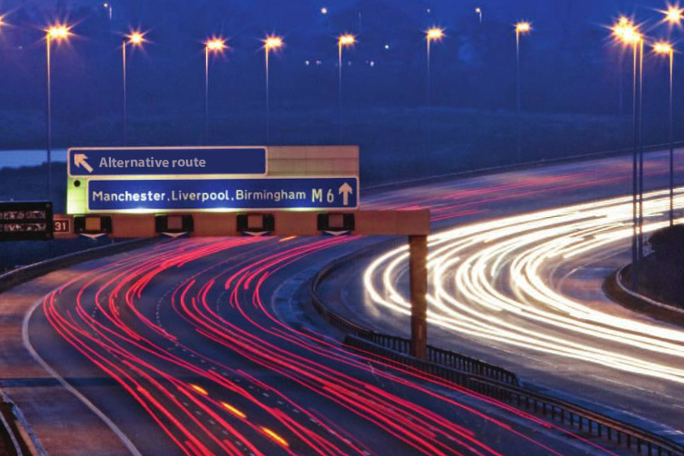 M6 Motorway at night