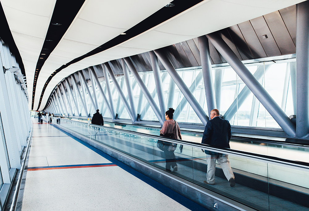 Air travellers move through the airport terminal - but do you know if you need to be in the North or South Terminal at Gatwick for your flight?