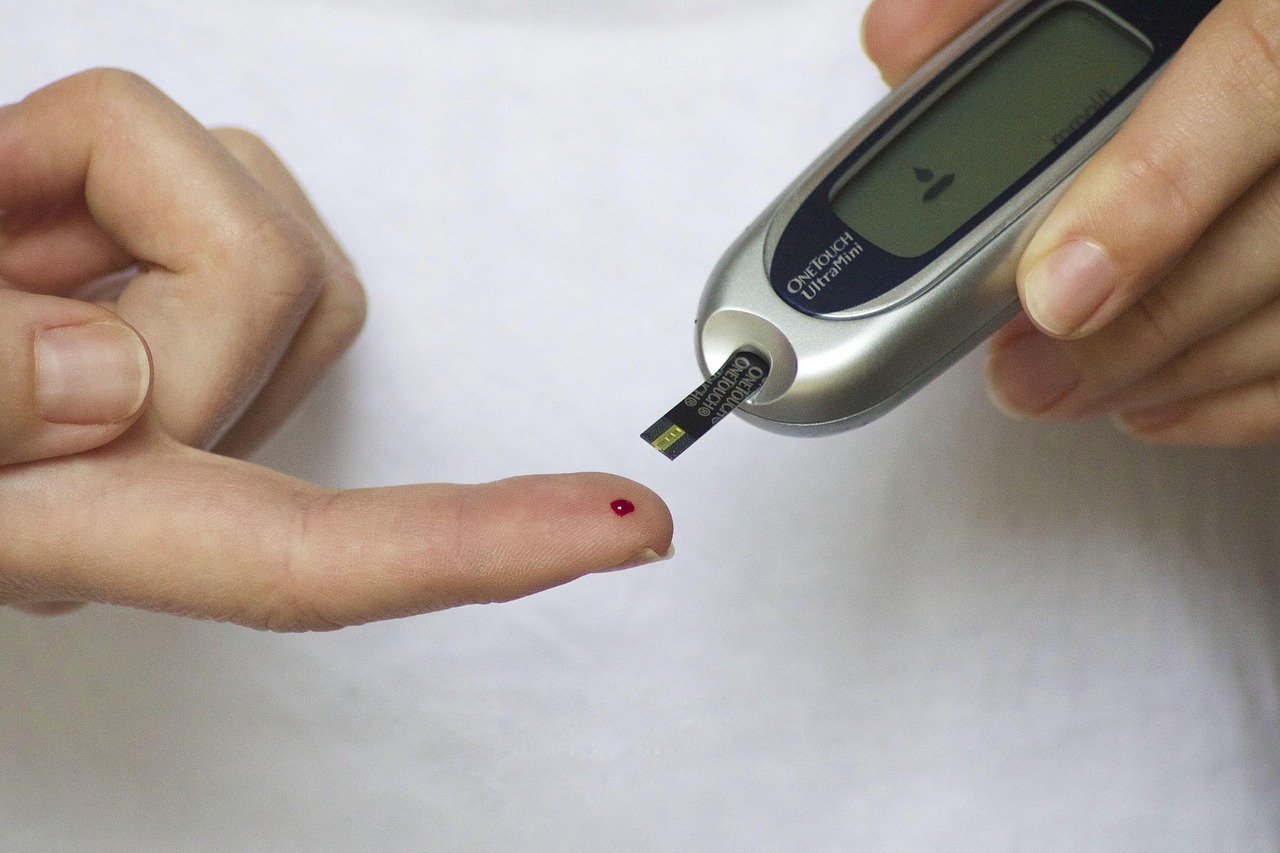 Diabetes finger-prick test