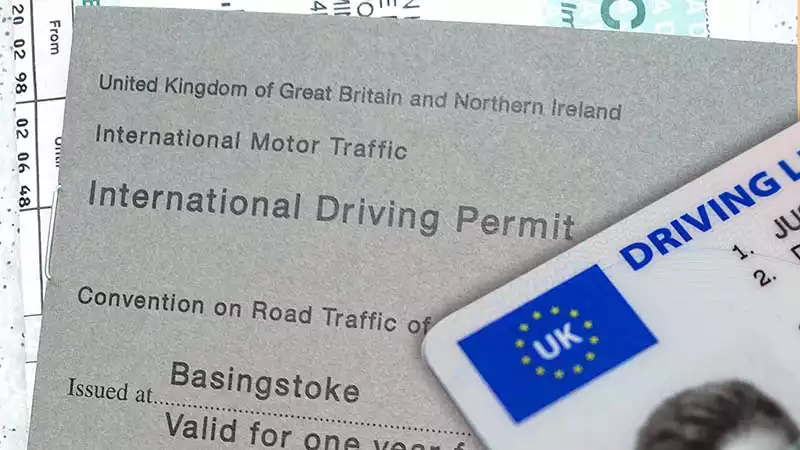 Picture of International Driving Permit that drivers might need to drive in Spain, France and other EU countries