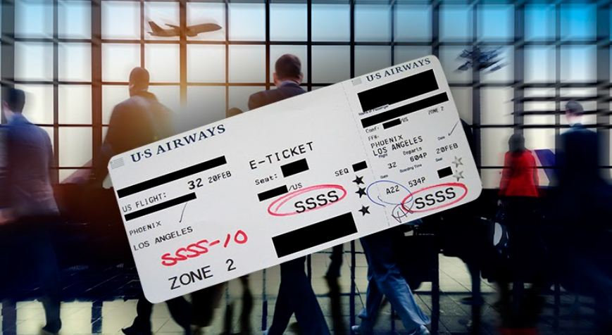 SSSS code on a boarding pass