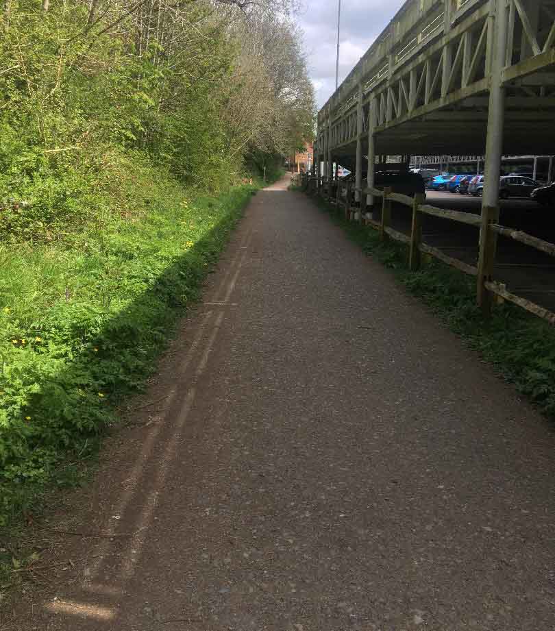 Why are there yellow lines on a public footpath?